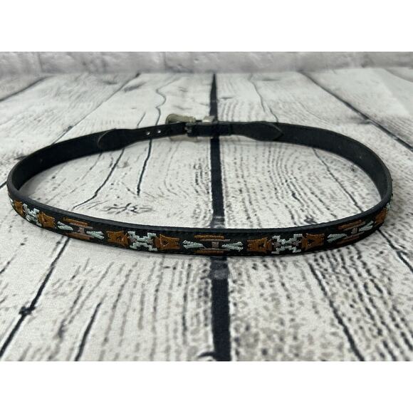 Southwest Style Western Women’s /Youth's Belt XS Thin Leather 26” Cowgirl - Picture 2 of 4